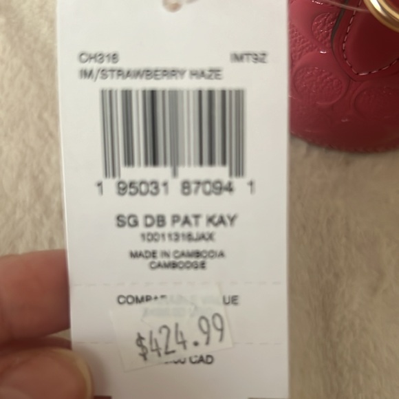 COACH bucket bag strawberry color  NWT - Picture 11 of 12